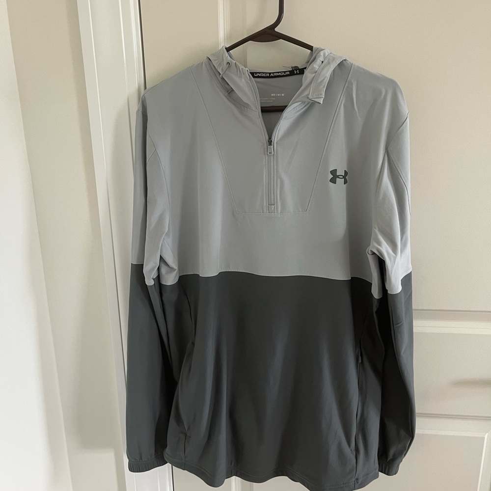 Under Armour 1/4 zip with hood.